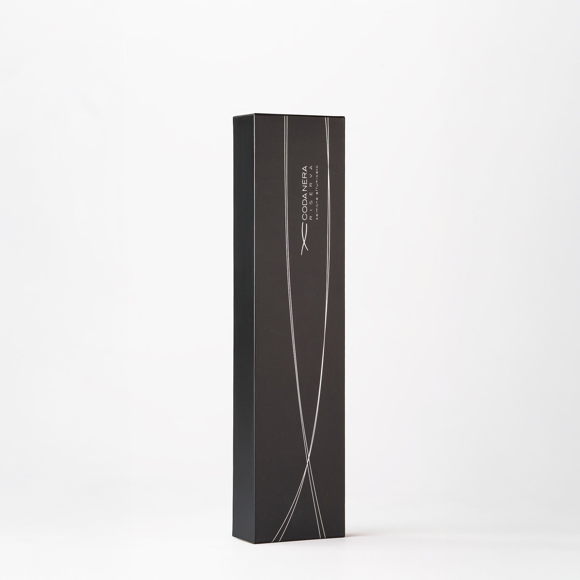 packaging salmone affumicato coda nera riserva