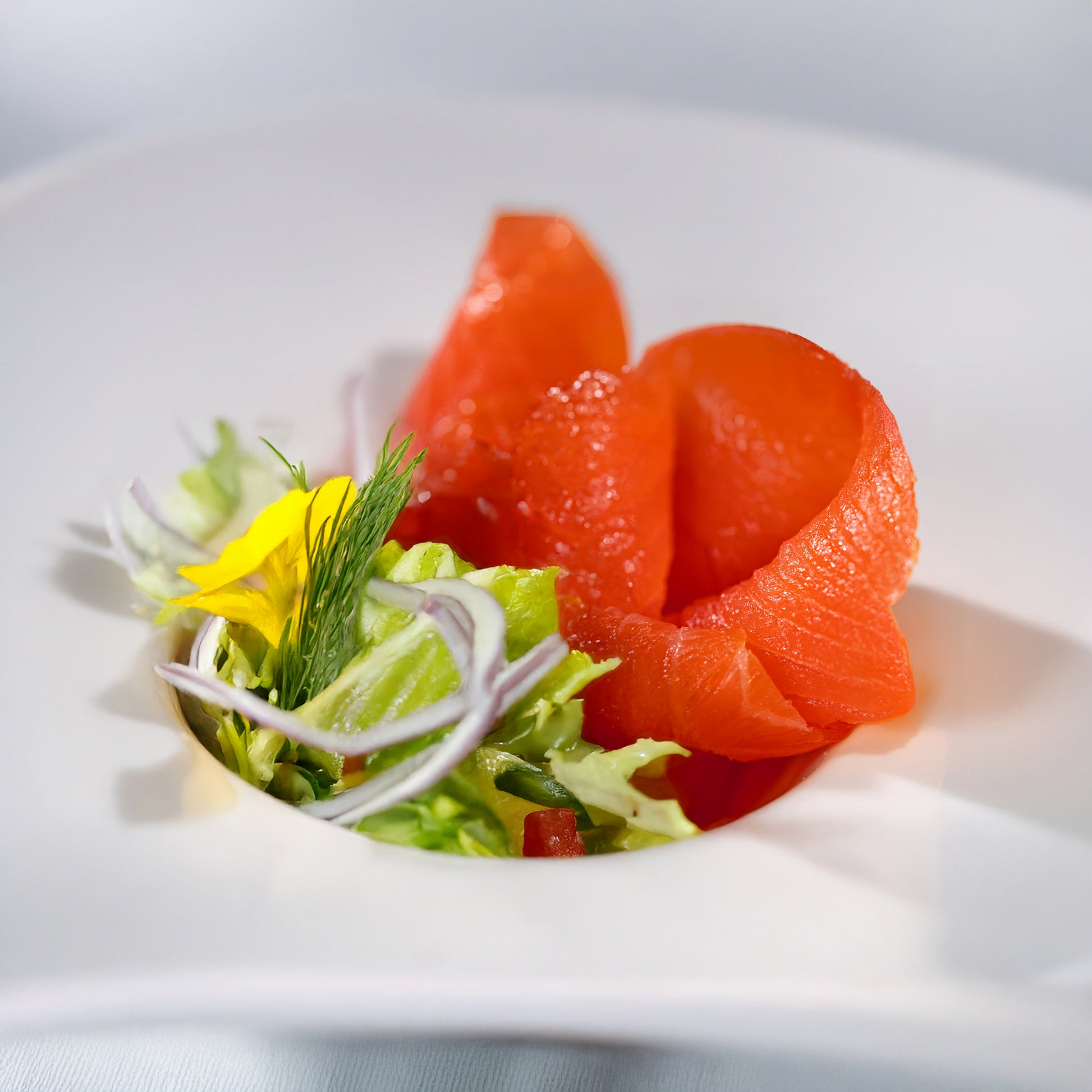 salmone selvaggio impiattato